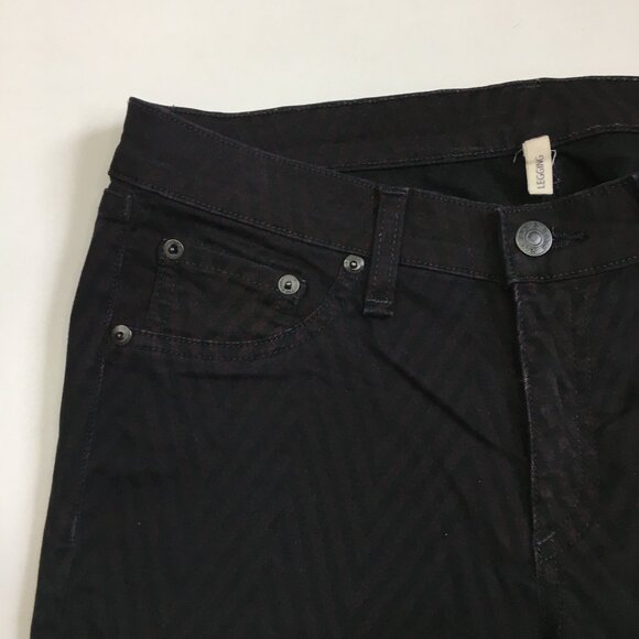 RAG & BONE Chevron Ombre Black Dark Plum Faux Pockets Faux Pockets Skinny Jeans - Picture 7 of 13